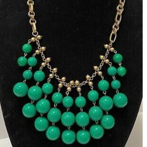 STELLA & DOT Jolie Green Bead Statement Necklace